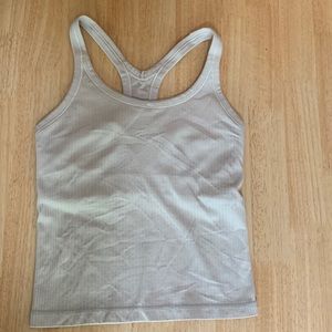 Lululemon Ebb to Street Tank size 4 light grey